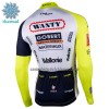 Maglia 2022 Intermarche Wanty Gobert Manica Lunga Winter Invernale Giallo Blu Bianco